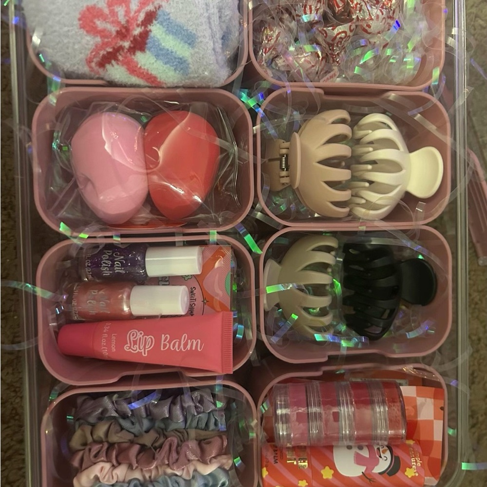 Pink Storage Organizer with Accessories